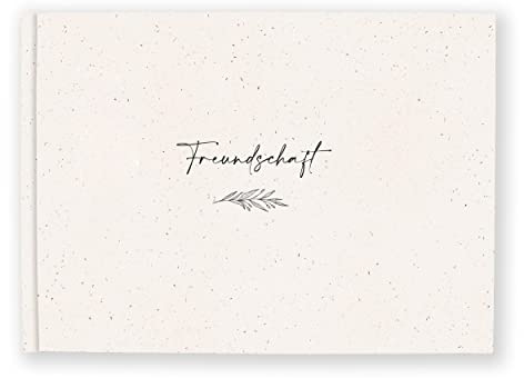 Freundebuch für Erwachsene | für 26 Freunde | Schlicht und zeitlos | DIN A5, Beige