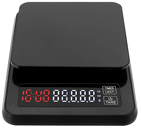 Balance de cuisine, balance électrique alimentée par USB Mesure précise avec fonction de minuterie pour la maison, la cuisine, la boulangerie, le café, la pâtisserie, le thé au lait