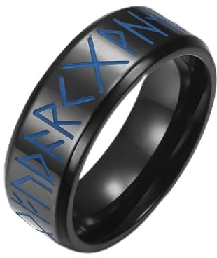 AmDxD Rostfritt stål män vänskapsringar, parring vigselring vikinga-symbol för män, silver, Rostfritt stål, Utan zirkonia
