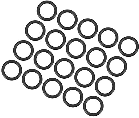 QUARKZMAN 13mm x 9mm x 2mm Nitrile Caoutchouc Joints toriques x 20 Pièces Rond Joint Rondelle pour Robinet Plomberie Réparation Étanchéité Connexion [Noir]