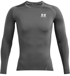 Under Armour herr Skjorta Ua Hg Armour Comp Ls, Castlerock/vit, M