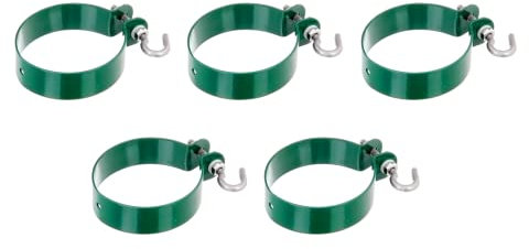 Alberts 601140 Zaunanschluss-Set einseitige Verbindung für Wellengittertor an Maschendrahtzaun | Set,1s | zinkphosphatiert grün | Torpfosten-Ø: 76 mm | Zaunhöhe: 2000 mm