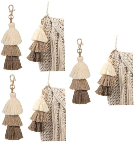 SOIMISS 3stücke Tassel Schlüsselanhänger Mit Mehrlagigem Fransen- Im Boho-stil Für Handtaschen Geldbörsen Und Mobiltelefone Leicht Und Dekorativ Für An Freunde Und Familie