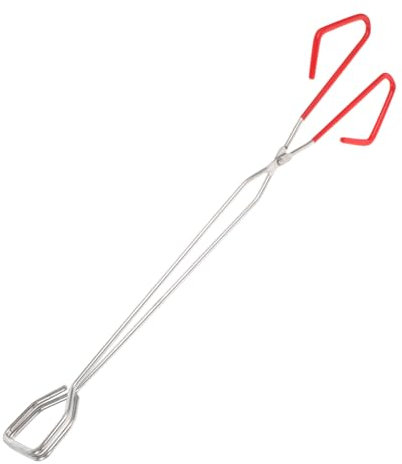 FONDOTIN 1pièces Pince à Bûches Acier Inoxydable Pour Barbecue Foyer Et Camping Outil De Préhension Ergonomique Pour Déplacer Facilement Braises
