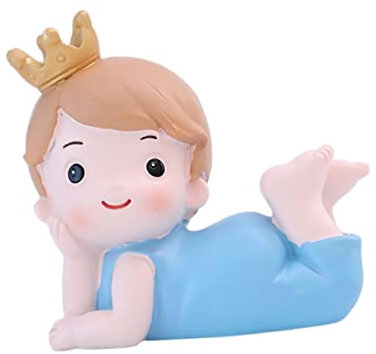 Cabilock 1Stk Kuchendekoration Cartoon-Verzierung weihnachtliche Desktop-Dekoration Geburtstagskuchen-Ornament Cupcake-Ornament tooniesfiguren Partyzubehör Kuchen Harz Blue
