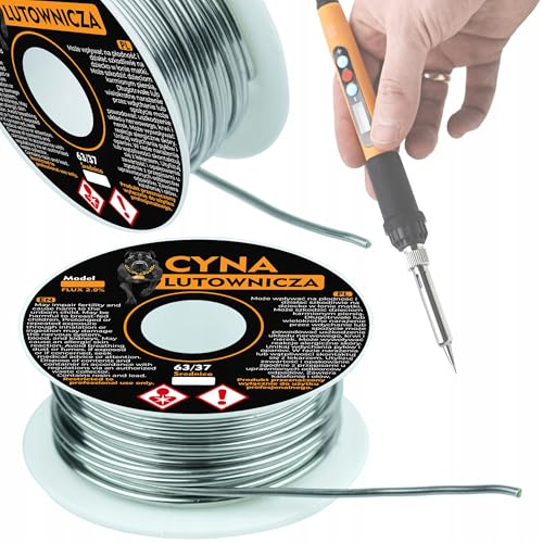 Rosfix Fil de Soudure Sn63Pb37 0,8mm – Alliage Étain-Plomb 63/37, 2% Flux, 200g | Température 183–190°C | Pour Électronique, LED, Réparation | Bobine Soudure