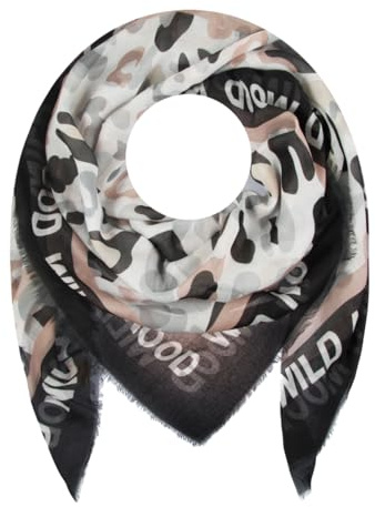 Majea - Dreieckstuch Damen-Halstuch, Schal Scarf Stola Quadratischer Schal Damen (880070) (schwarz 2)