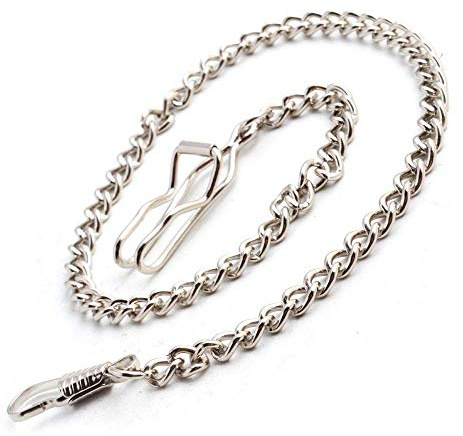 BOSHIYA Taschenuhr Kette Silber, 14 Zoll, T Bar Albert Westenkette