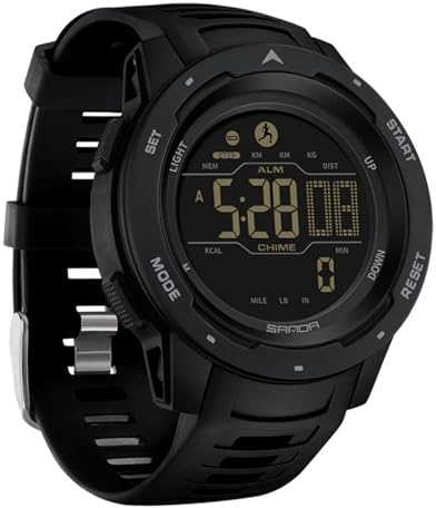 GBB Mens Digital Watch Minimalist Sports Digital Watches with LED Back Light/Alarm/Date/Stopwatch 5ATM Waterproof Watch for Men
