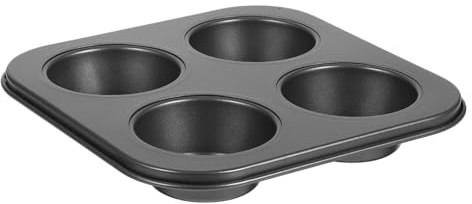 DECOMELODY Moule à Muffins Cavités Noir Antiadhésif Plaque Cuisson Cupcakes Résistante Haute Température Facile à Nettoyer pour Pâtisserie Maison