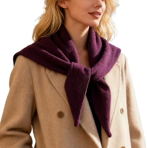 Triangel Scarf - Ull Fashionabla | Mjuk sjal med lätt, mysig konsistens, lagerläggning för daglig pendling, utomhusresor till stranden och vintertillbehör, varm halsduk i ull | Säsongsgarderob för kvi