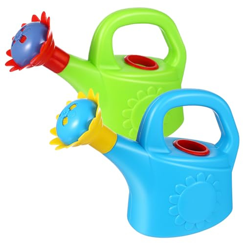Toyvian Toddles Watering Cans, 2-pack Kids Small Colorful Bathtub Watering Cans for Kids – Fun Water Play Toys for Home And Preschool