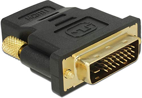 Delock Adapter DVI 24+1 Pin Stecker zu HDMI Buchse, ca. 46,5 x 40,3 x 15,0 mm