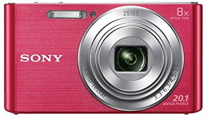 Sony DSCW830 Digital Compact Camera - Pink (20.1MP, 8x Optical Zoom) 2.7 inch LCD