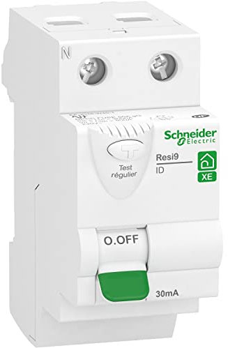 Schneider Electric R9ERC225 Resi9 XE, interrupteur différentiel, embrochable Int Diff XE 2P 25A 30mA AC