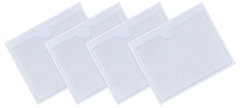 FHYFGFY Transparent Auto-adhésif Parking Titulaire de permis Pack de 4 Billet et Note Sticky arrière protéger Couverture pour Voiture, Badges, Pare-Brise