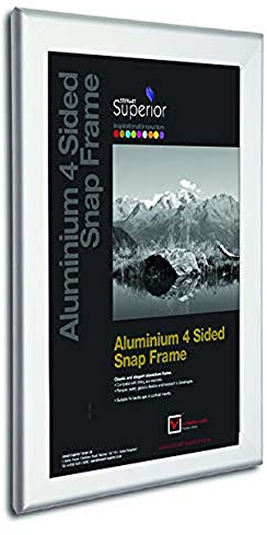 Seco Schnapprahmen A0, Aluminium, 4-seitig, 32 mm, Silberfarben