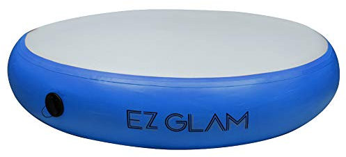 GLANT Air Mat Tumble Track AirSpot – Gymnastik-Training-Springbrett – rundes aufblasbares Sprungbrett (Blau, 100,1 x 100,1 x 20,1 cm)