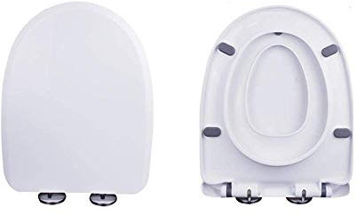 XBSLJ WC-Sitze Toilettensitz, Soft Close, Schnellverschluss, perfekt für das Töpfchentraining, Oben befestigter Eltern- und Kinder-Toilettensitz, für V/U-Typ Toilettensitz-U-Typ
