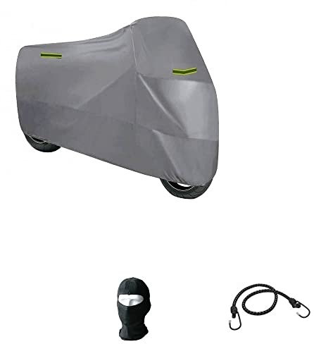 Compatible con Suzuki Quad Sport Z 400 - Funda para moto y scooter con parabrisas y baúl impermeable de nailon - Cubierta universal - Talla 295 x 105 x 127 cm - Funda antilluvia