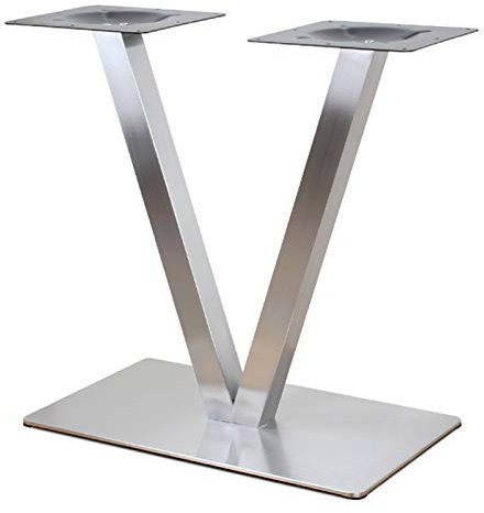 Acesunny V-Form Tischbeine Edelstahl gebürstet Modell Tischkufen Tisch Gestell Set DIY Tischbeine Tischfüße Tischkufe Tischgestell Tischkufen 70cm