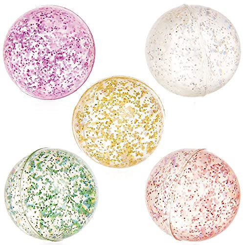 Baker Ross FX414 Flummis-10 Stück, Spielzeug mit Glitzer, Mitgebsel, Kindergeburtstag Gastgeschenke oder kleine Geschenke für Kinder, Red