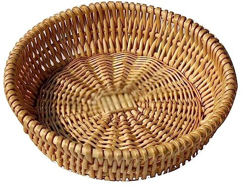 Corbeille À Fruits En Rotin, Corbeille À Pain Faite À La Main, Corbeille À Snacks, Porte-fruits Rond, Corbeille En Osier Pour Organiser La Nourriture Dans La Salle À Manger (Taille : 40cm)