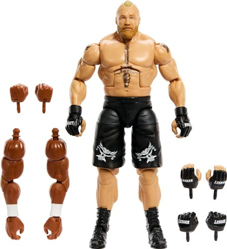 WWE Elite Collection Action Figure Royal Rumble Brock Lesnar with Accessory and Virgil Build-A-Figure Parts, HVF78