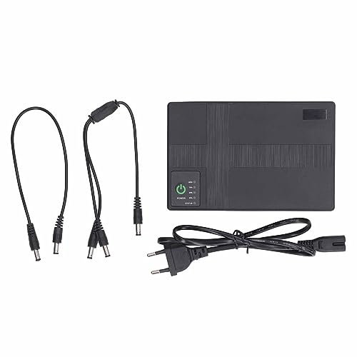 10400mAh Dual Input UPS Batteria Backup Mini Power Bank per Router Modem Telecamera di Sicurezza 5V 9V 12V 2A POE 15V 24V 1A Uscita, per registratore di impronte digitali, DSL e altro