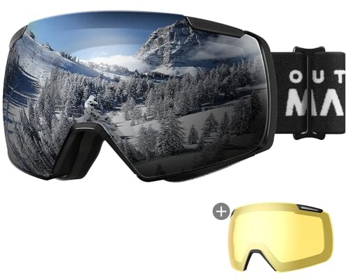 OutdoorMaster Heron Ski Goggles Magnetic 2 Lens Toric Set Anti-Fog UV400