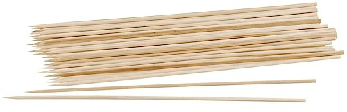 Fackelmann 9944350 Lot de 70 brochettes en bois certifié FSC, Pics à grillades et barbecues écoresponsables, Piques bois, Bois certifié FSC, 30cm | Lot pratique pour grillades, Bois de bouleau naturel, Format 30 cm, Pour viandes légumes fruits, 70 pics à brochettes