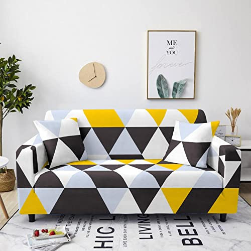 Hopfen Sofaschoner Weiß Schwarz Blau Sofaüberwurf Weich Spandex Sofaschoner rutschfest Couch Überwurf Waschbare Sofa Überzug Sofabezug mit Elastischen Riemen Sofabezug L Form Universelle 3 Sitzer