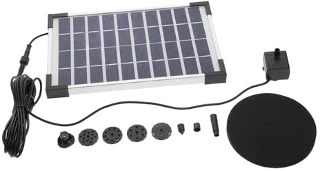 VANZACK Automatic Solar Fountain Pump Different Sprinkler Heads No Electricity Required for Garden Water Feature