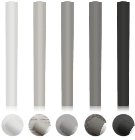 5× Laminat Reparaturset Grau Eiche, Holzwachs Reparatur WachsstäBchen, Weiß Grau Schwarz Parkett Reparaturset, Holz Reparaturset Set FüR Kratzer Und LöCher, MöBel Laminat Boden