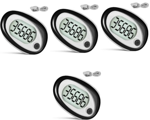 Sosoport 4 Pièces Podomètre De Marche Compteur De Pas De Marche Podomètre De Course Trackers De Pas Petits s Compteur De Pas Portable De Fitness