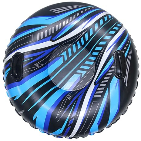 Trineo inflable de tubo de nieve de 35 pulgadas, trineo de nieve resistente con asas, tubos de nieve gruesos, juegos de nieve para niños y adultos, trineo, patinaje, esquí, juguetes de nieve de