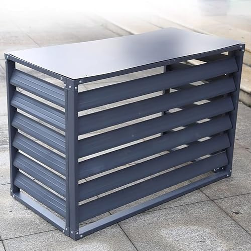 Aluminum Air Conditioner and Heat Pump Cover, AC Covers for Outside Units, Fence to Hide Air Conditioner, Noise Reduction AC Unit Cover for Indoor And Outdoor(110 * 60 * 80cm/44 * 24 * 31.5in)