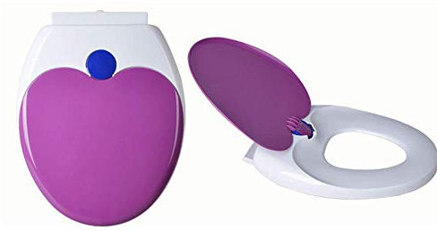 Abattant WC antibactérien avec plateau PP facile à nettoyer Bleu 40 ~ 44 cm x 36 cm