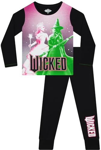 WICKED Movie Girls Pyjamas | Glinda And Elphaba Girls' Pyjama Sets | PJs For Kids | Ages 6 To 12 Years