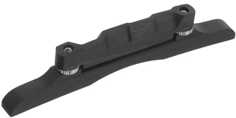 QUMIIRITY Ebony Wooden Mandolin Bridge Replacement Saddle Low Profile Mandolin Instrument Bridge for Acoustic and Electric Accessories in Black