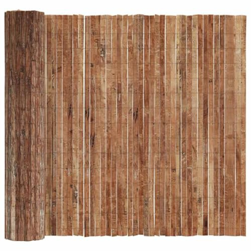 vidaXL Rindenzaun Braun 600 x 150 cm Rinde, Garten- und Terrassengestaltung, rustikaler Zaun, faltbar, robust, Outdoor-Schutz für saisonale Deko, beige