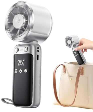 Mister Fan - Ventilador De Nebulización Portátil De 5,75 Pulgadas | Ventilador De Mano Con Pulverizador De Agua Nebulizada, Portátil Con Batería De 3-6 Horas Y Pulverizador De 60 Ml Y Enfriador De