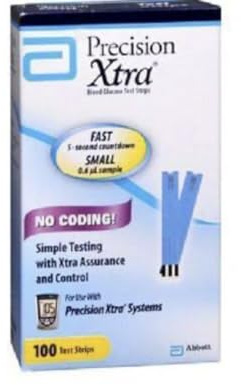 MediSense Precision Xtra Strips - Model 99878-35 - Box of 100