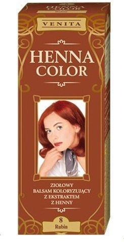 Henna Color 8 Rubin Haarbalsam Haarfarbe Farbeffekt Naturhaarfärbemittel Henne Öko