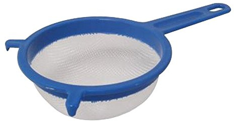 Passiersieb mit Halterung Ø 14 cm pastell-blau aus Kunststoff, Sieb, Küchensieb, Seiher, Brüher