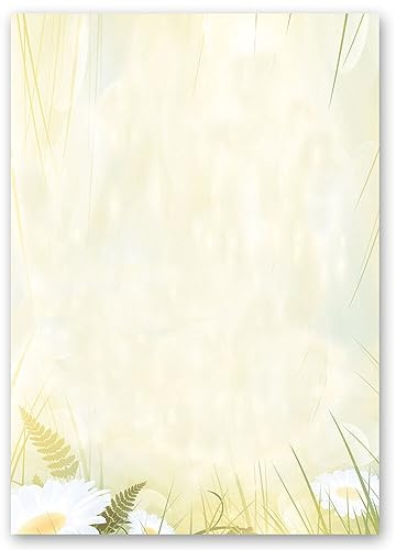 Motivpapper brevpapper MARGERITEN 50 ark DIN A4 90 g/m²