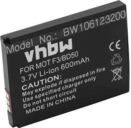 vhbw Akku kompatibel mit AVM Fritz!Fon C4, EM325, EM25, M325, C5 schnurlos Festnetz Telefon (600 mAh, 3,7 V, Li-Ion)