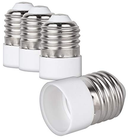 kwmobile 4x Lampensockel Adapter Konverter - E27 Fassung auf E14 Sockel Lampenadapter - Lampensockeladapter für LED Halogen Energiespar Lampen