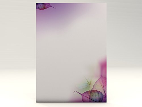 Briefpapier | Magic Leaves | 100 Blatt Malerisches Motivpapier DIN A4