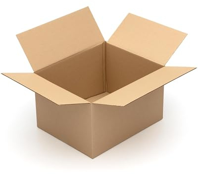 KK Verpackungen Versandkartons 500 x 400 x 300 mm Braun 1-wellig (Außenmaß 504 x 408 x 313 mm) | 5 Stück, Faltkartons Kartons für Versand als DHL Paket Hermes Paketklasse M DPD GLS Paketklasse XL